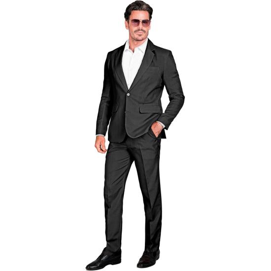 Traje de fiesta, negro, chaqueta y pantalón, showmen Traje de fiesta, negro, chaqueta y pantalón, showmen