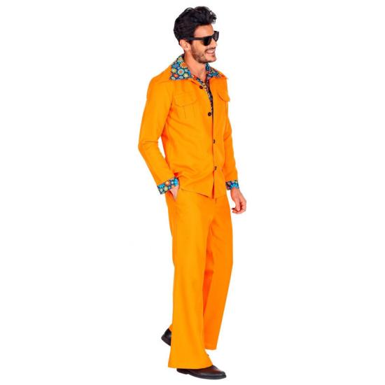 Disfraz Traje Disco Años 70 Naranja para Hombre Disfraz Traje Disco Años 70 Naranja para Hombre