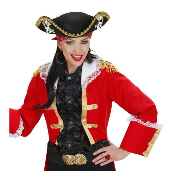 Tricornio de Pirata Calavera en fieltro Unisex . Tricornio de Pirata Calavera en fieltro Unisex .