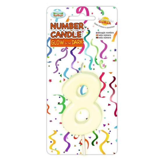 Vela Fluorescente Número 8 Vela Fluorescente Número 8